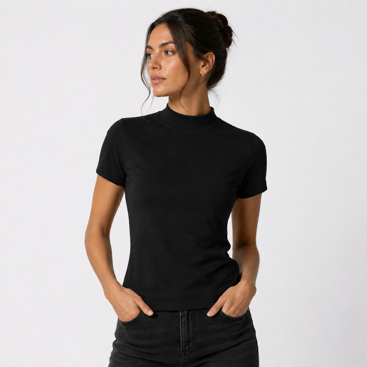 Basic Short Sleeve - Half Neck